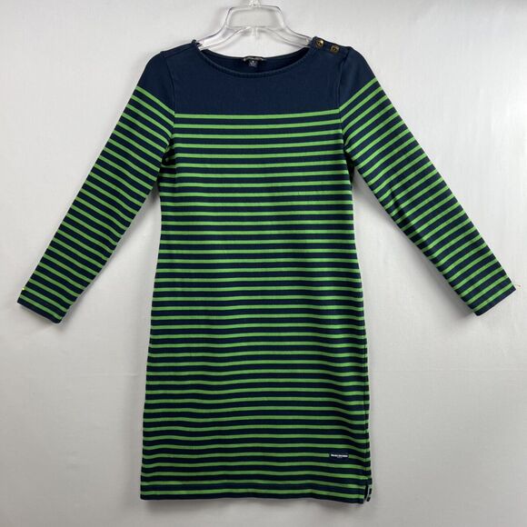 Brooks Brothers Shift Dress Women size Medium Boat Neck Minimal Modest Preppy - Picture 1 of 16